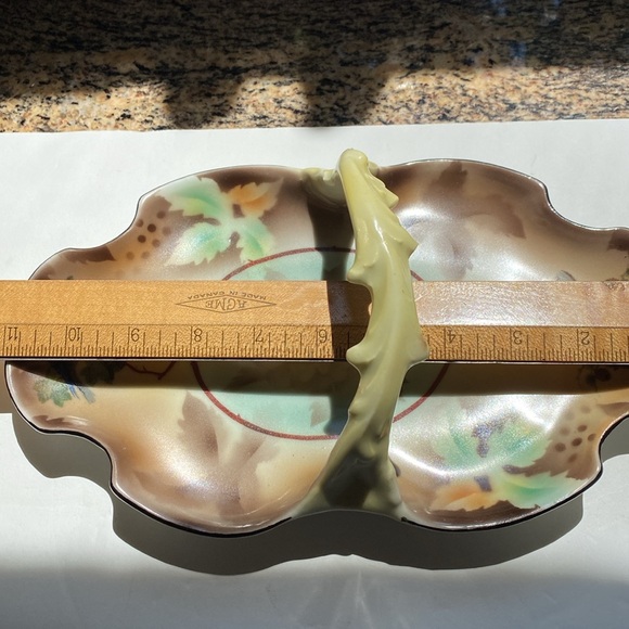 Prov Saxe E S Vintage hand painted serving dish. Beautiful depiction of birds. - Picture 10 of 10